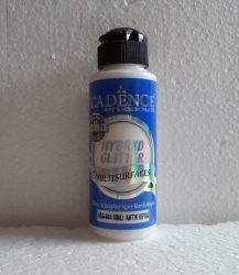 Cadence_hybrid_glitteres festék HSG_004 ezüstös antik fehér 120ml