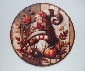 Őszi dekoratív fa tábla  20cm