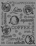 Stempéria stencil kávé csoki KSTD 151 