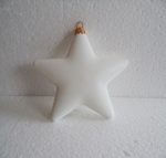 fehér müanyag csillag formájú karácsonyfa dísz 11cm