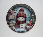 karácsonyi dekoratív fa tábla 14,5cm