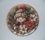 karácsonyi dekoratív fa tábla 20cm