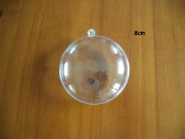 lapos atlátszó müanyag médalion 8cm 1db 