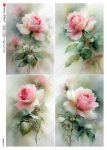 paperdesigne rizspapír A4 flowers - 0456