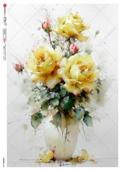 paperdesigne rizspapír A4 flowers - 0460