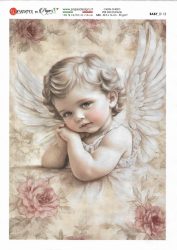 paperdesigne rizspapír A5 Baby - 0113