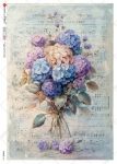 paperdesigne rizspapír A5 flowers - 0436