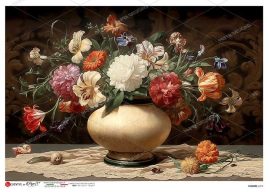 paperdesigne rizspapír A5 flowers - 0474