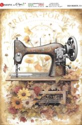 paperdesigne rizspapír A5 old objets - 0041