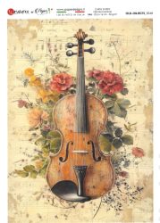 paperdesigne rizspapír A5 old objets - 0048