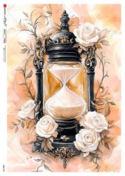 paperdesigne rizspapír A5 time- 0064