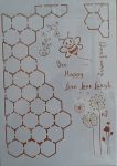 stencil sablon A4 méhecske